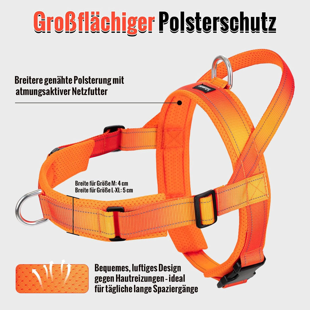 Arblina Hundegeschirr, Anti-Zug Hundegeschirr für Mittelgrosse und Grosse Hunde, T-förmiges Anti Zie