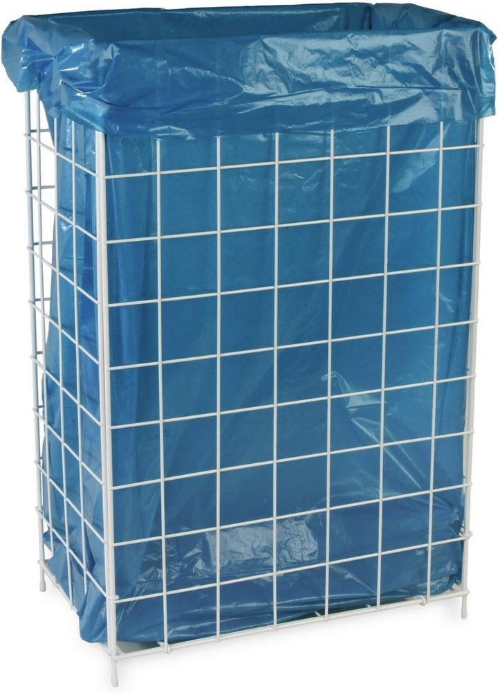 SemyTop ST-88450 Abfallkorb 60 Liter, Zusammenlegbar, Weiss, Metall Beschichtet Single, Single