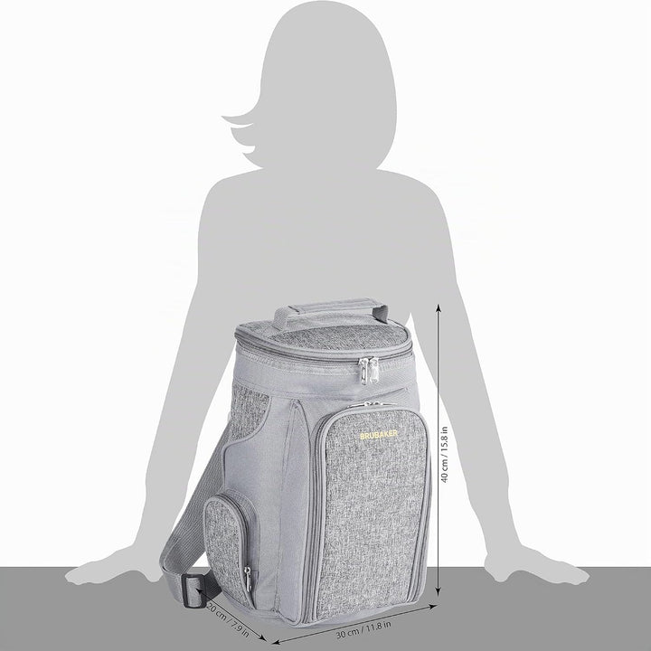 BRUBAKER Kühltasche für 2 Flaschen Wein und Champagner bis 1,5 l, gepolsterte Weinkühltasche - Pickn