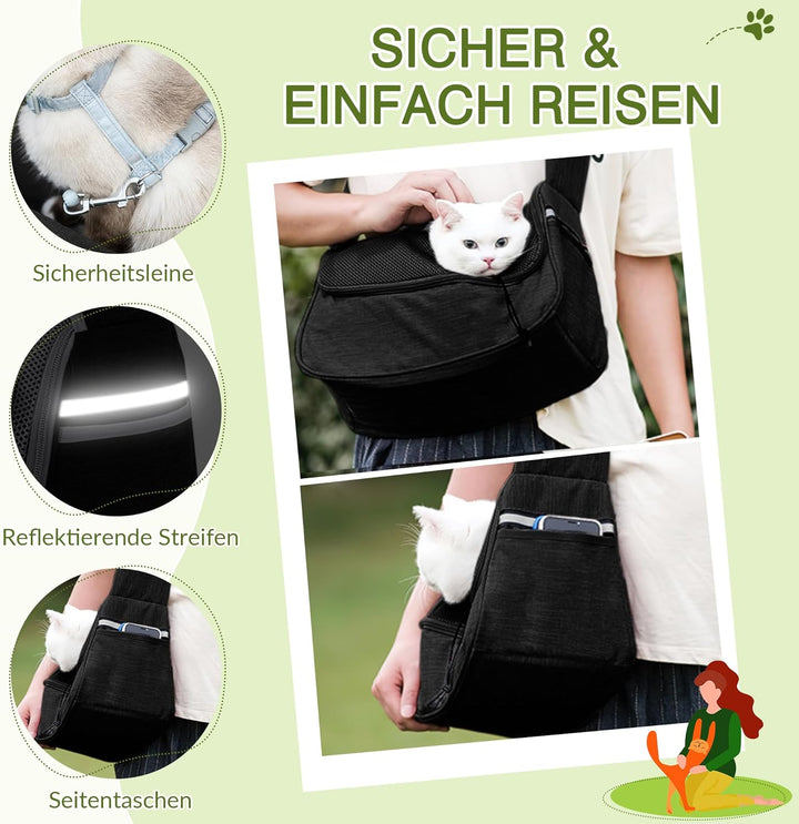 ALLSOPETS Hundetasche Tragetuch Hund Schultertasche Katzentragetasche Haustiere Tasche für Katzen un