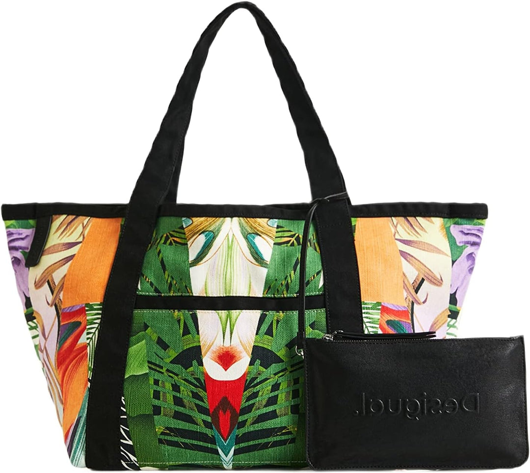 Desigual Womens BOLS_URBAN Beach Medina RE Shopping Bag, Green