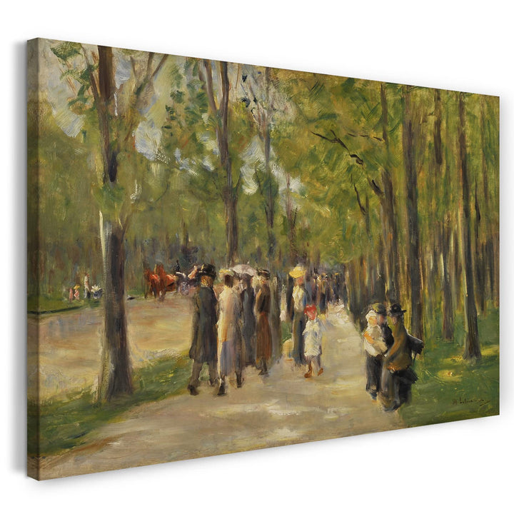 Leinwand (80x60cm): Max Liebermann - Allee im Tiergarten mit Spaziergängern 80x60 cm, 80x60 cm