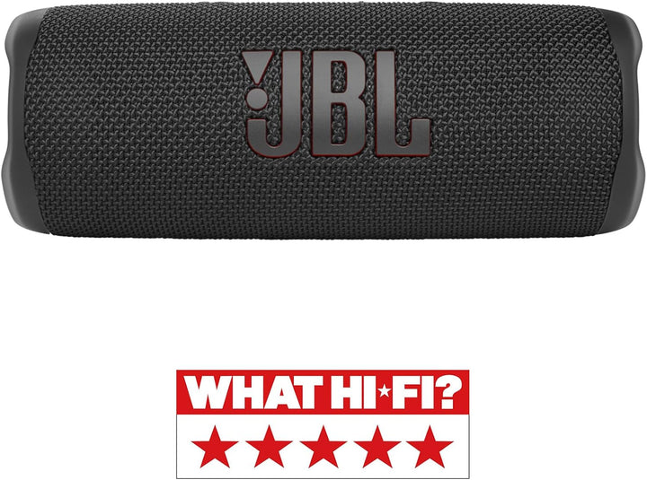 JBL Flip 6 Bluetooth Box in Schwarz – Wasserdichter, tragbarer Lautsprecher mit 2-Wege-Lautsprechers
