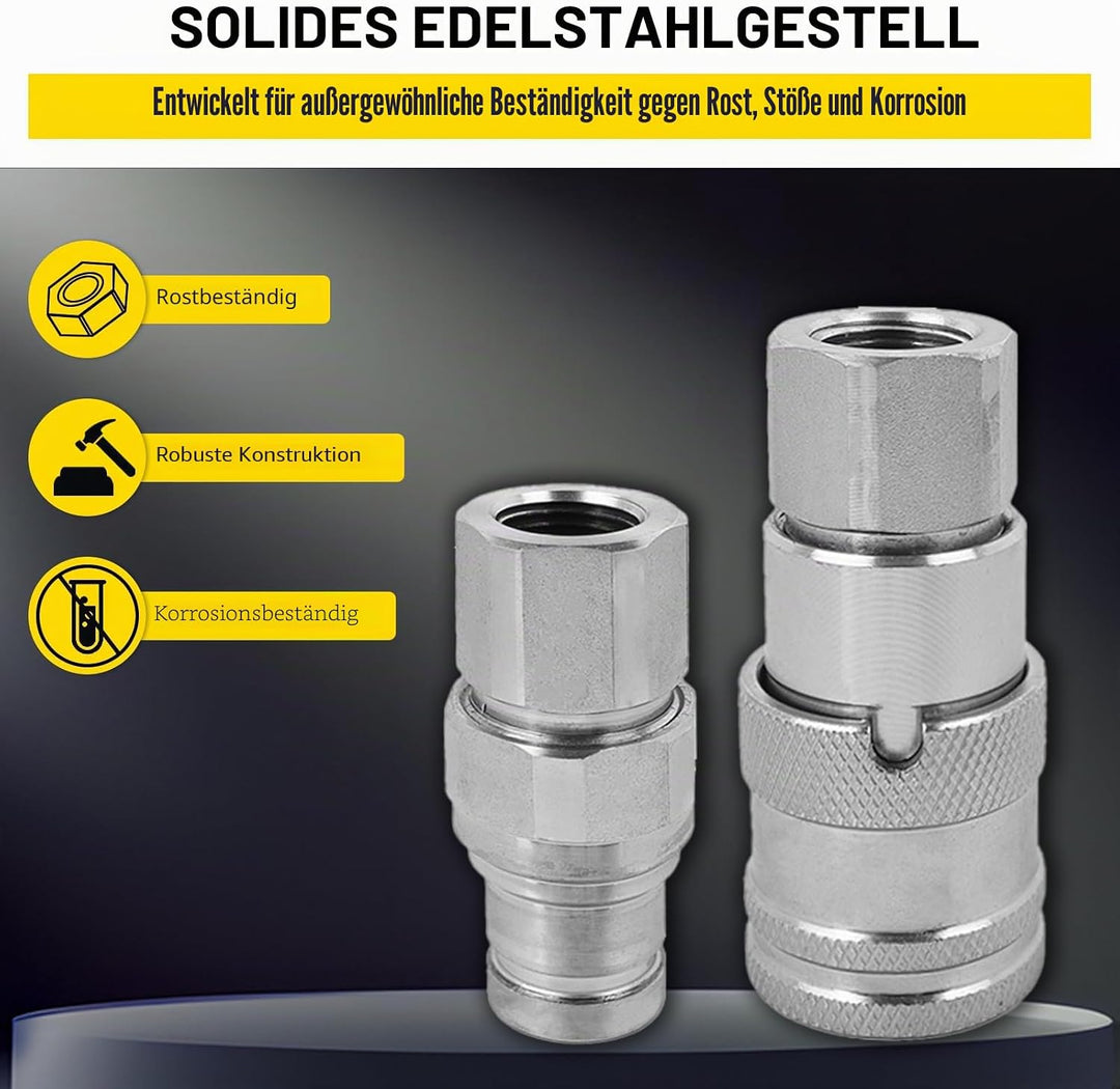 G3/8 Aussengewinde + Innengewinde, hydraulische Schnellkupplung, Kupplung