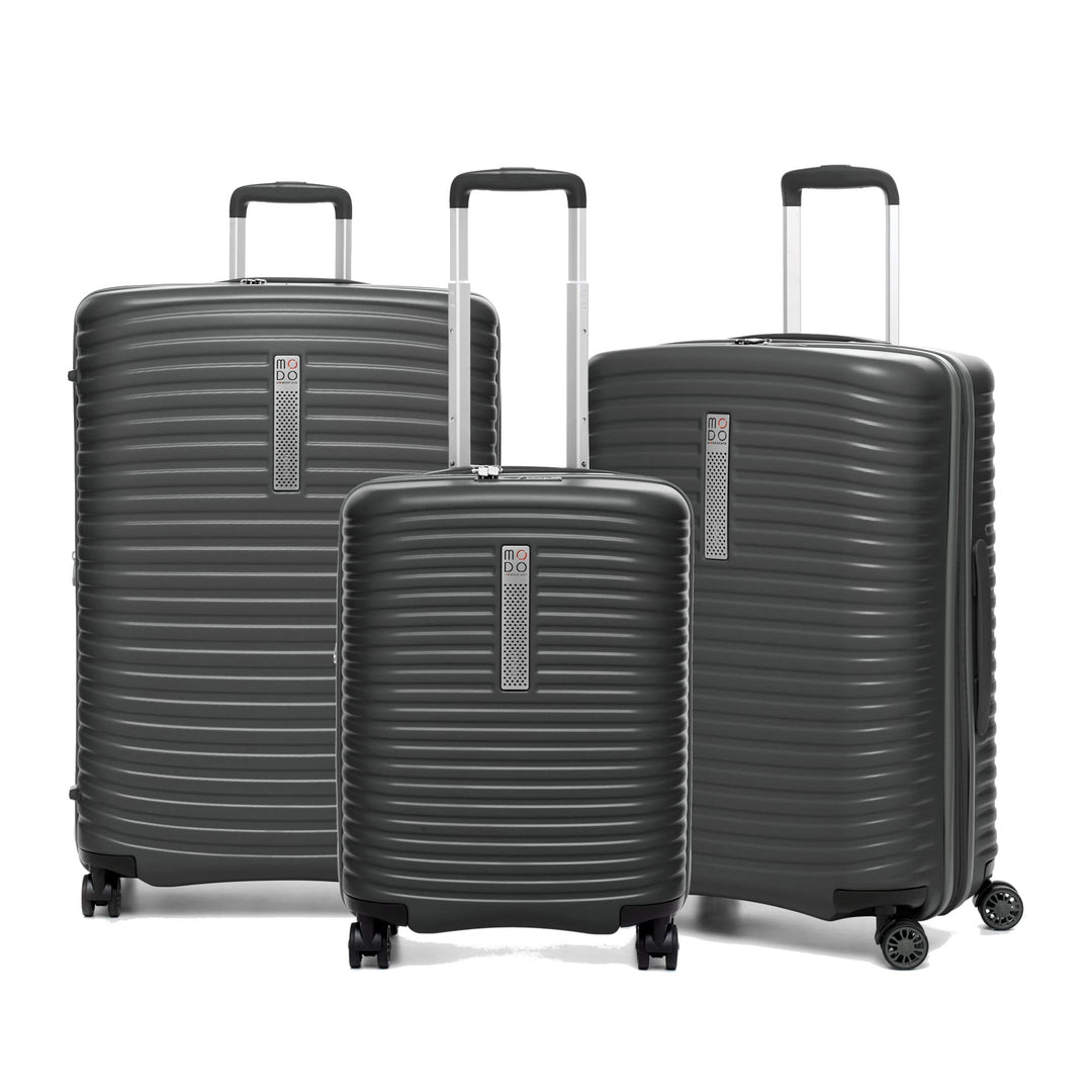 Roncato Set 3 Trolley G+m+c 4 W Vega Koffer, 78 cm, 123 liters, Grau (Gris), Grau (Gris)