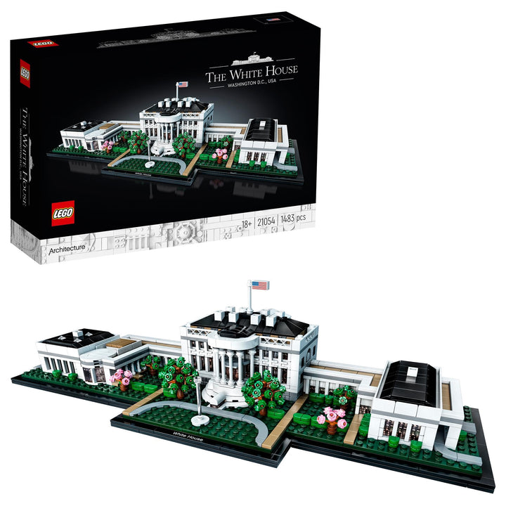 LEGO 21054 Architecture Das Weisse Haus, Modellbaussatz für Erwachsene, Set zum Stressabbau und eine