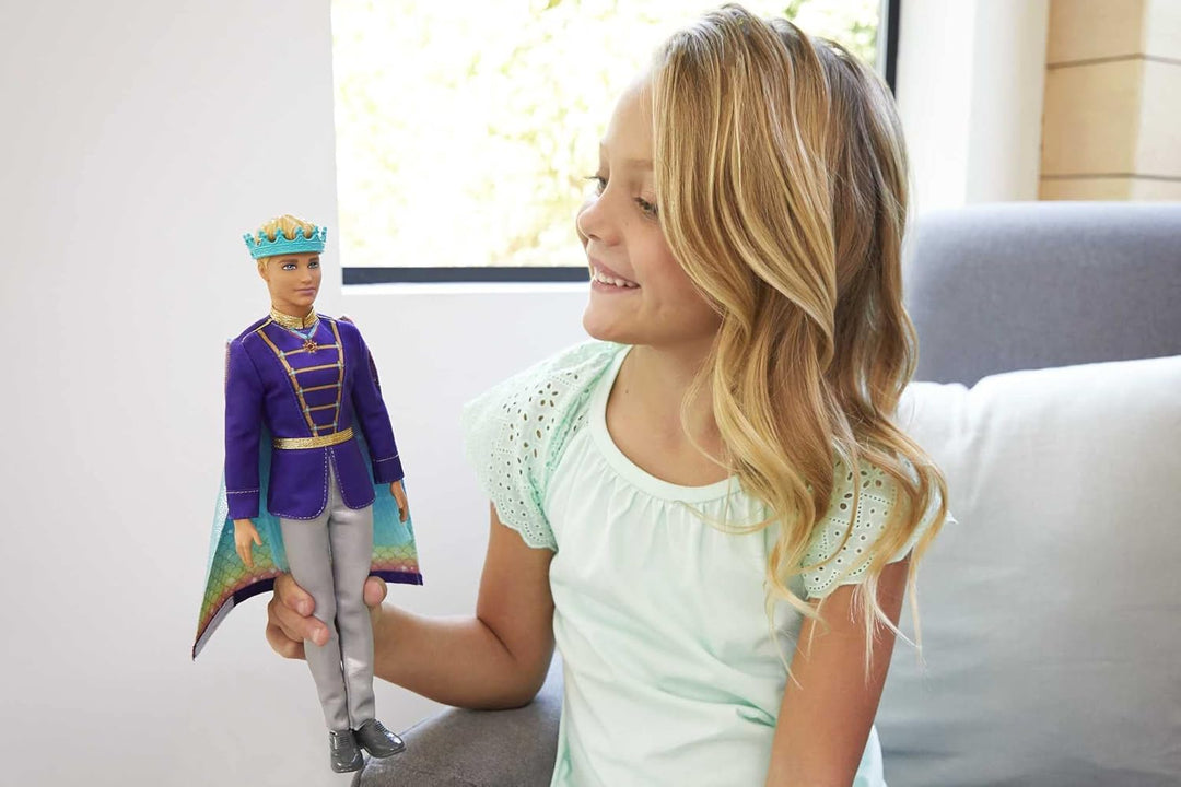 Barbie GTF93 - Dreamtopia 2-in-1 Ken-Puppe (blond, ca. 30 cm) mit modischer Verwandlung von Prinz zu