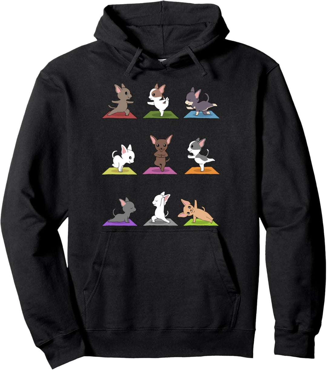 Chihuahua Yoga für einen Yoga Workout Fan Pullover Hoodie
