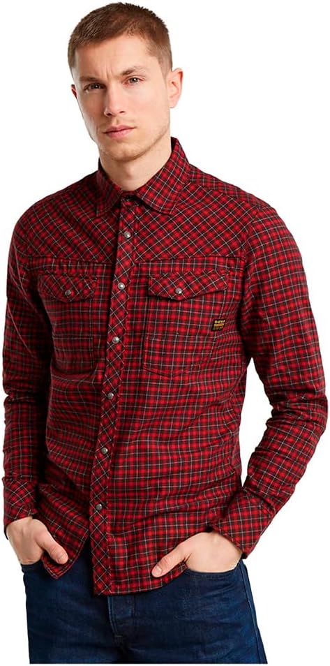 G-Star RAW Herren Dakota Slim Shirt L Mehrfarben (Baron Chibi Check D25223-d818-g907), L Mehrfarben