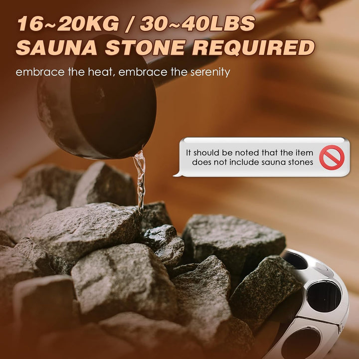 Mxmoonant 6KW Saunaofen, Digitale Display Steuerung, Elektroherd für Sauna, für Home, Hotel, Spa, Ma
