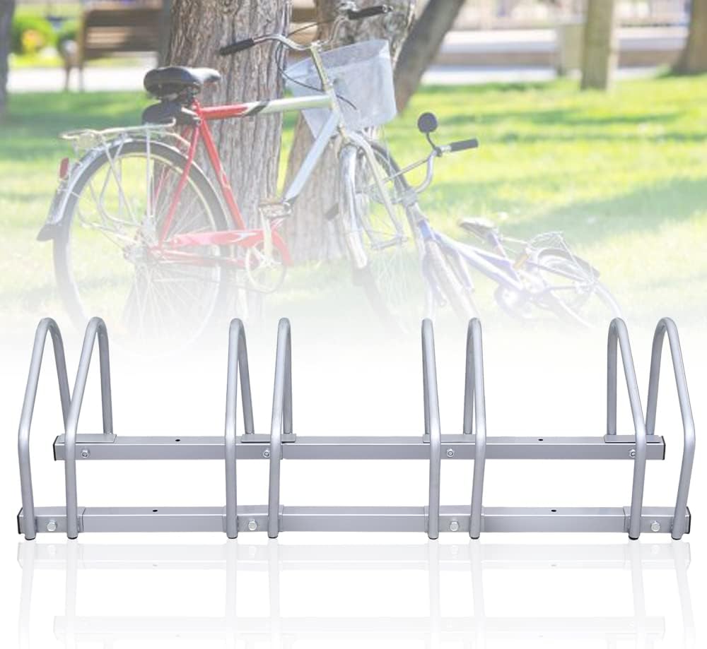 Ikodm 2 x 4er Fahrradständer im Set, Mehrfachständer für 4 Fahrräder 35-55 mm Reifenbreite Aufstells