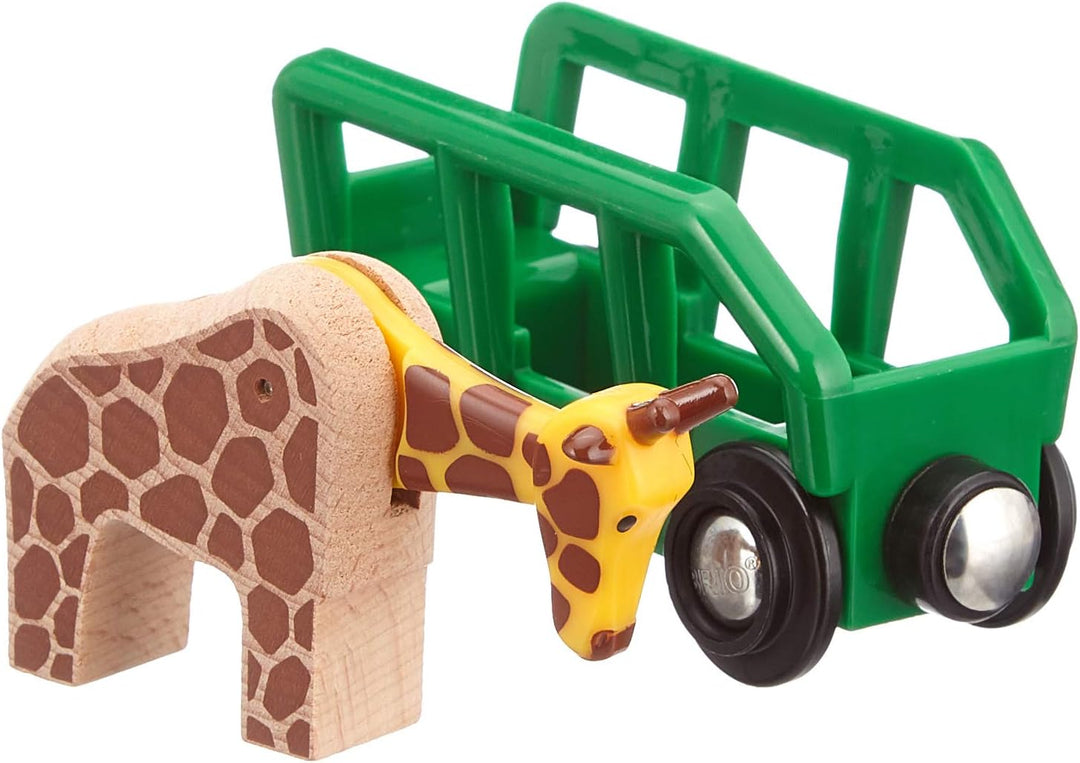 BRIO Bahn 33319 - Zug mit Batterielok & Bahn 33724 - Giraffenwagen Bundle mit Giraffenwagen, Bundle