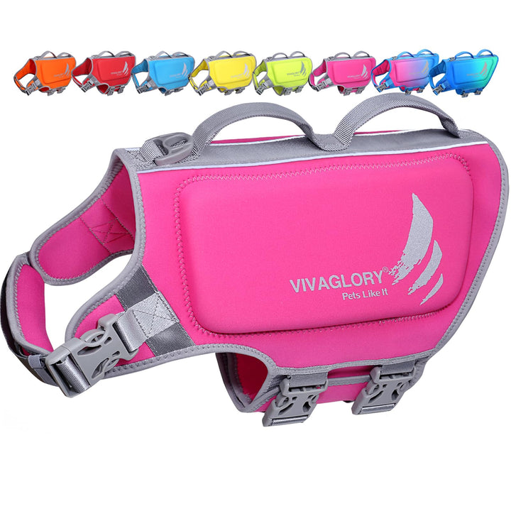 VIVAGLORY High Buoyancy Schwimmweste Hund, Rettungsweste, Hundeschwimmweste für Bootfahren, Schwimmh