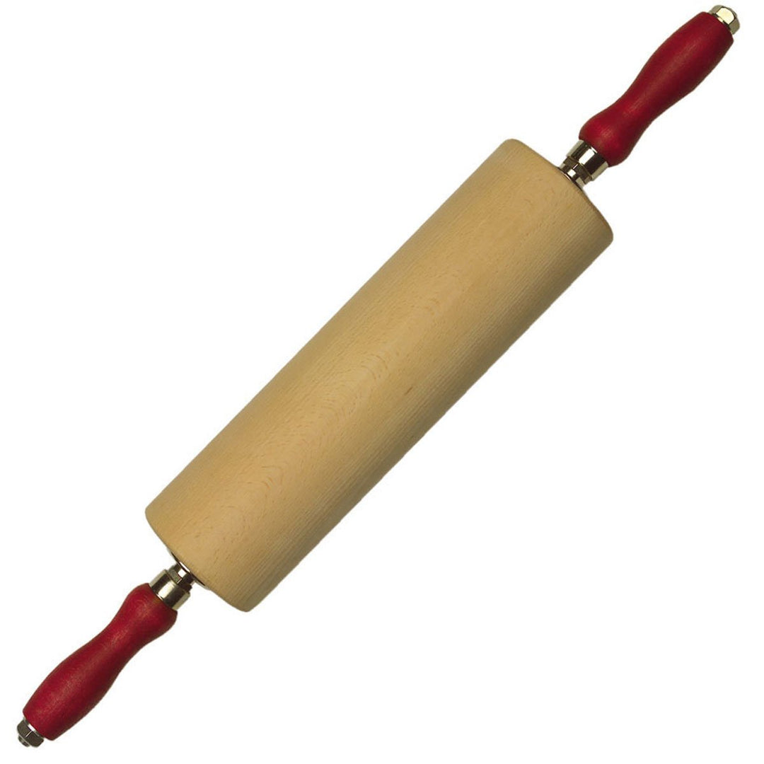 Städter Teigrolle/Rollholz ca. ø 8,5 x 35 cm mit Kugellager, Holz, Braun, 35 x 8, 5 x 30 cm