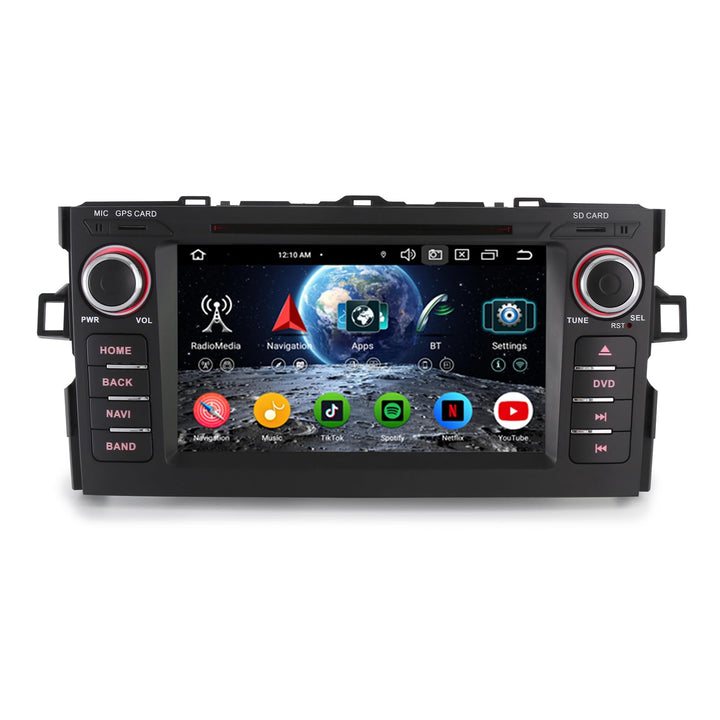 Erisin 7 Zoll 8-Kern Android 12 Autoradio mit GPS für Toyota AURIS Unterstützt Kabellos CarPlay Andr