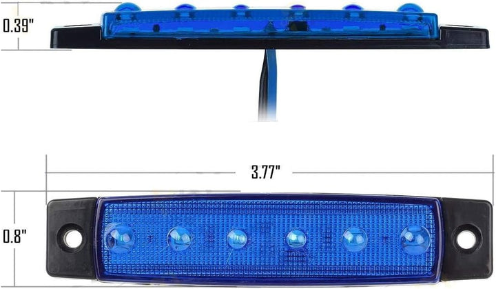 KYYET LED-Seitenmarkierungsleuchten, 6 LEDs, 2835 SMD, für LKW, Anhänger, Wohnmobil, Pickup, Traktor