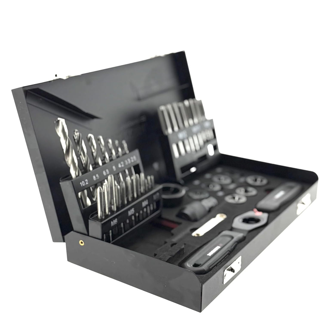 Parkside Performance Gewindebohrer- & Schneideisen-Set 38-teilig – M3–M12 – ISO metrisch – Innen & A