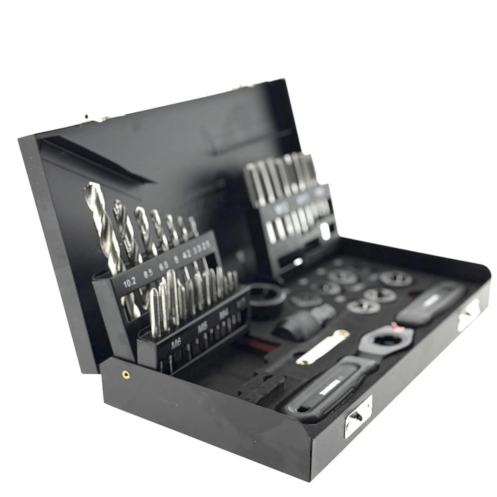 Parkside Performance Gewindebohrer- & Schneideisen-Set 38-teilig – M3–M12 – ISO metrisch – Innen & A
