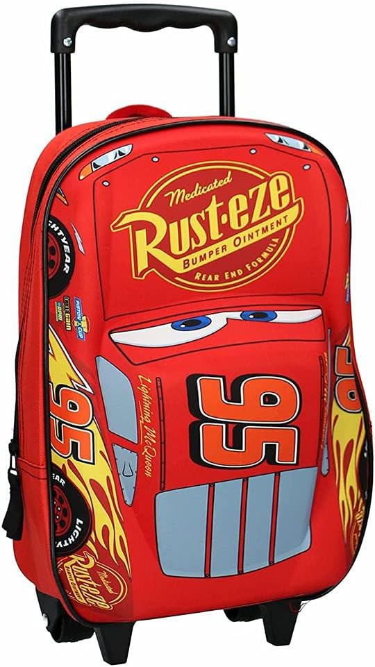 Cars 3 Lightning McQueen 3D Piston Cup Champion Trolley Backpack