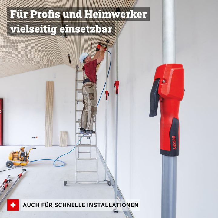 BESSEY Decken- und Montagestütze STE250 mit Pumpgriff, Verstellweg 1450-2500 mm, äusserst stabile Ko