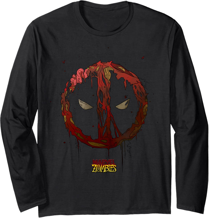 Marvel Zombies Deadpool Zombie Logo Langarmshirt
