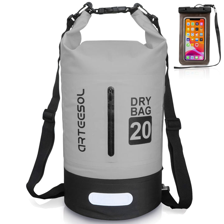 Dry Bag wasserdichte Tasche 5L/10L/20L/30L Wasserfester Beutel Packsack mit Langen Doppeltem Verstel