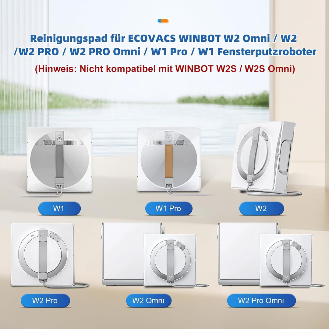 Reinigungspad für ECOVACS WINBOT W2 PRO Omni/W2 Omni/W2/W1 Pro/W1, 20er | W2 PRO Fensterputzroboter,
