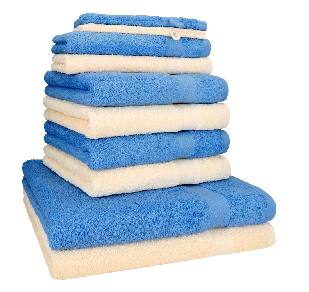Betz 10-TLG. Handtuch-Set Premium 100% Baumwolle 2 Duschtücher 4 Handtücher 2 Gästetücher 2 Waschhan