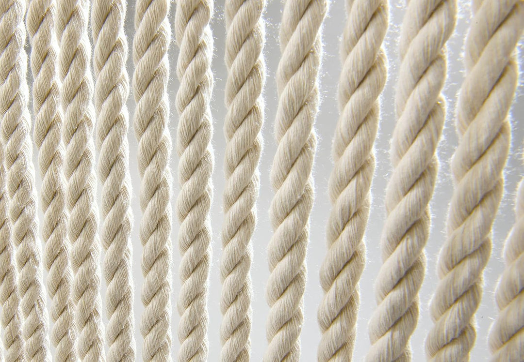 Kobolo Seilvorhang Türvorhang MARITIM 54 Stränge Dekovorhang - 90 x185/195 cm - Beige