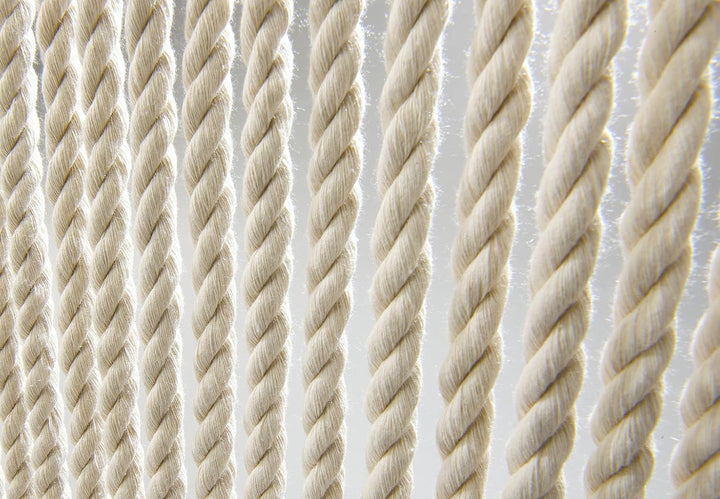 Kobolo Seilvorhang Türvorhang MARITIM 54 Stränge Dekovorhang - 90 x185/195 cm - Beige