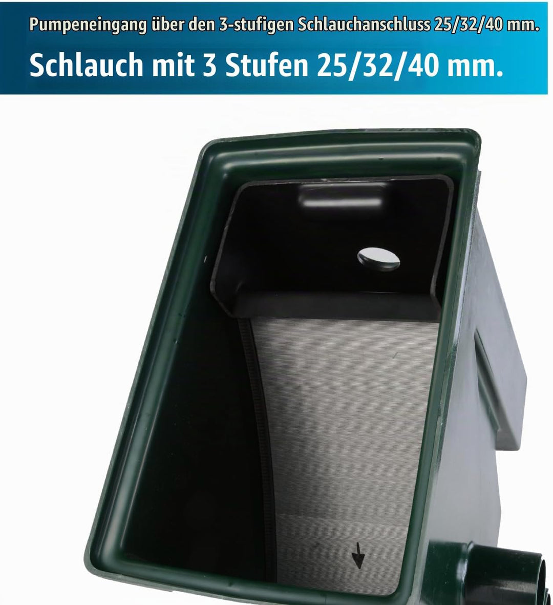 AquaForte CompactSieve, 49x32x55cm, Siebelement 40x24cm und Durchlass 300 Micron, Max. Leistung 15m³