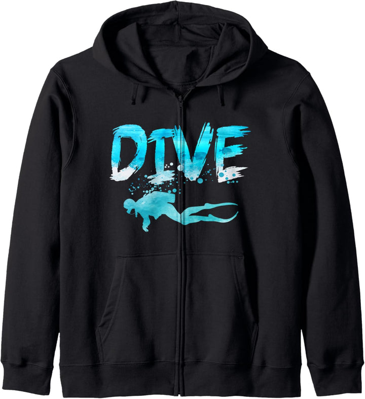 DIVE Tauchen Divemaster Unter Wasser Taucher Kapuzenjacke