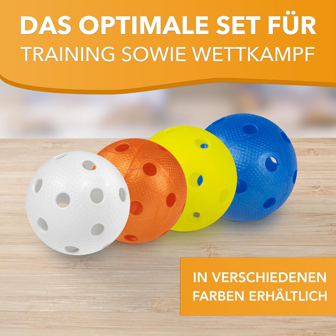 Fat Pipe | Floorball Unihockey Ball 24er Team Set | Fat Balls | Color Mix | Wettkampfball Trainingsb