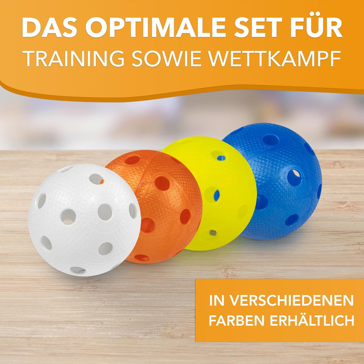 Fat Pipe | Floorball Unihockey Ball 24er Team Set | Fat Balls | Color Mix | Wettkampfball Trainingsb