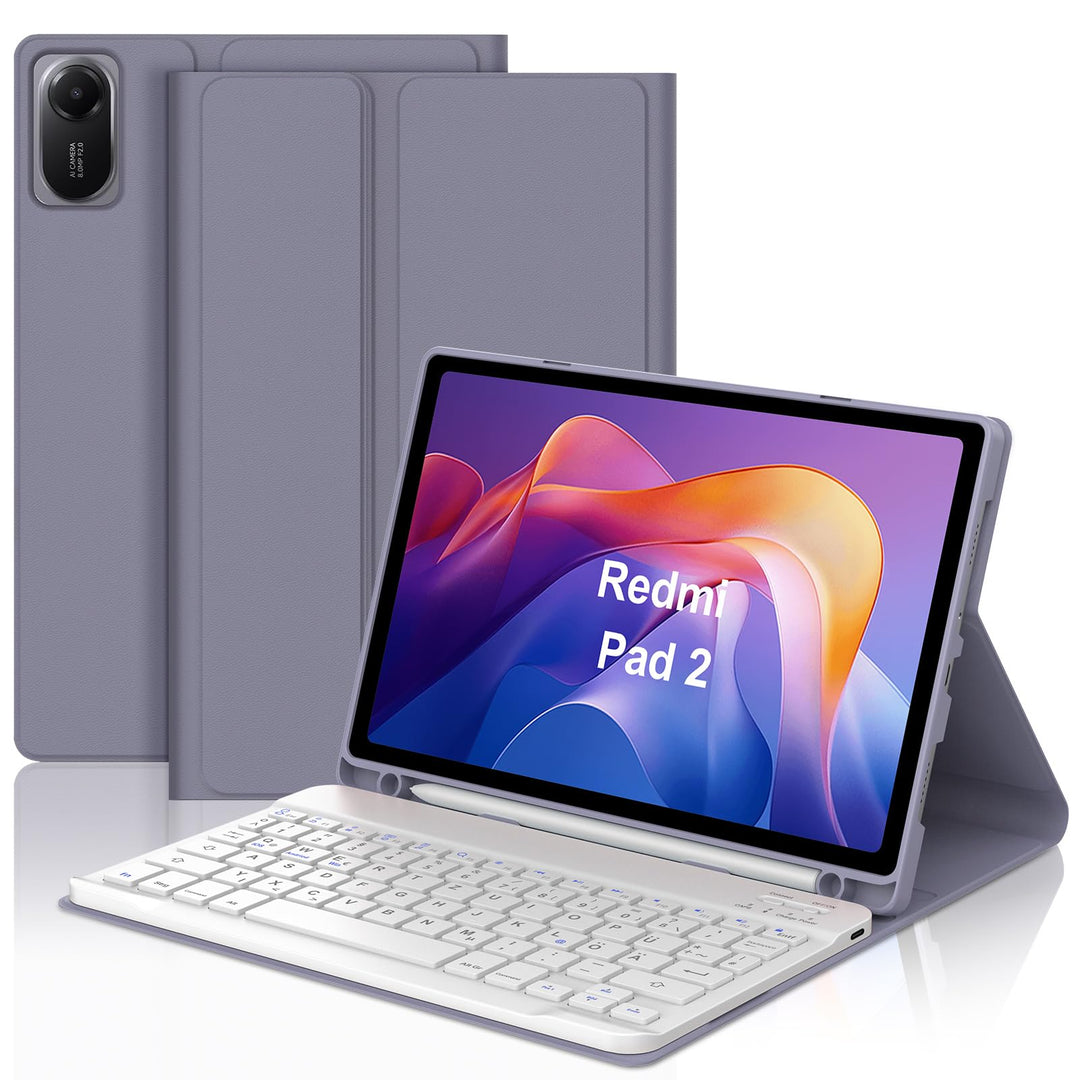 IVEOPPE Tastatur für Xiaomi Redmi Pad 2 & SE 11 Zoll, Deutsches QWERTZ Layout, Hülle mit Bluetooth A