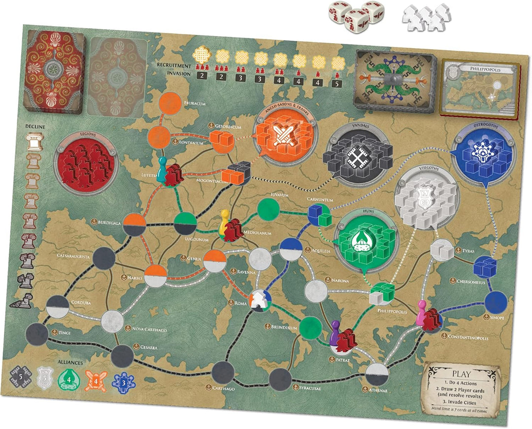 Z-Man Games ZMG7124 Brettspiel, Spiel,, 1. Standalone Game Pandemic: The Fall of Rom, Pandemic: The