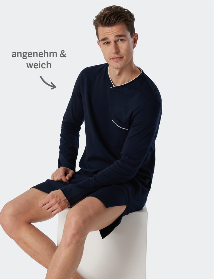 Schiesser Herren Schlafanzug Kurz Pyjamaset 64 Jade 2, 64 Jade 2