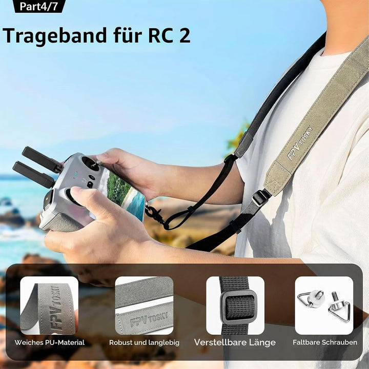 FPVtosky Hartschalen-Zubehör-Set für DJI Mini 5 Pro, Drohnenzubehör-Kit enthält Dual Layer Case, RC2