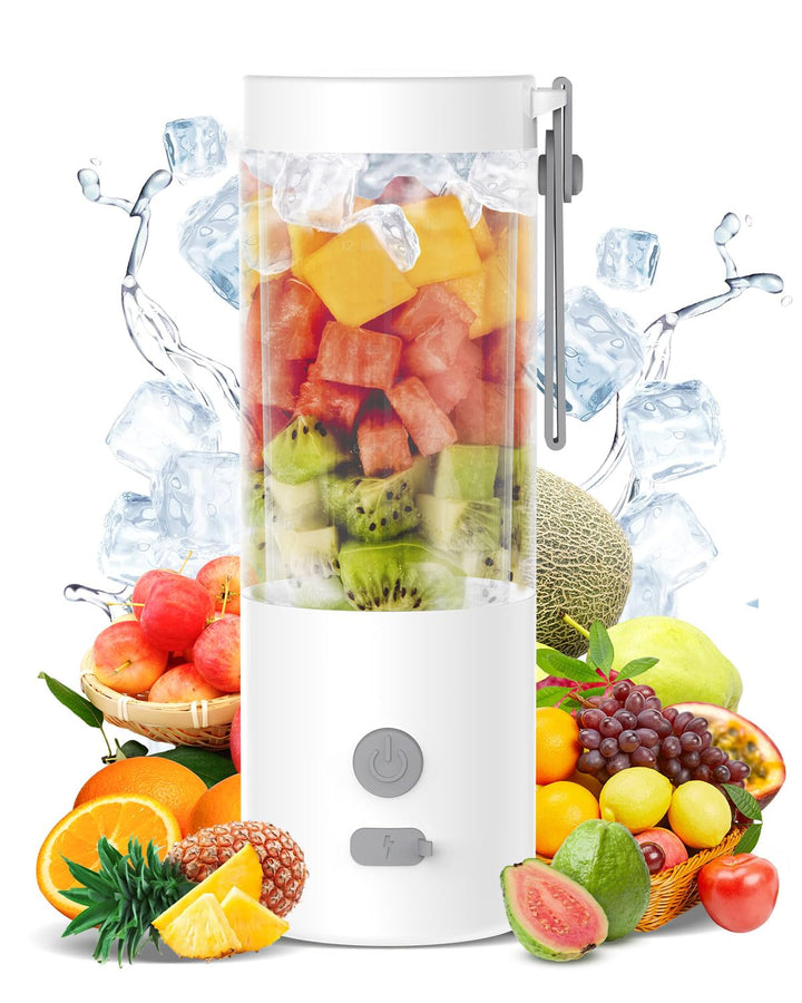 Tragbarer Mixer 2026 New, 450 ml 6-Klingen-Entsafterbecher für Smoothies und Shakes, Mini Smoothie M