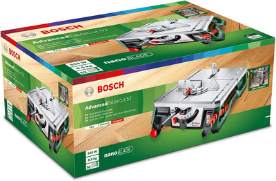 Bosch Home and Garden Bosch Tischsäge AdvancedTableCut 52 (550 Watt, NanoBlade Wood Basic 65, 8,5 kg