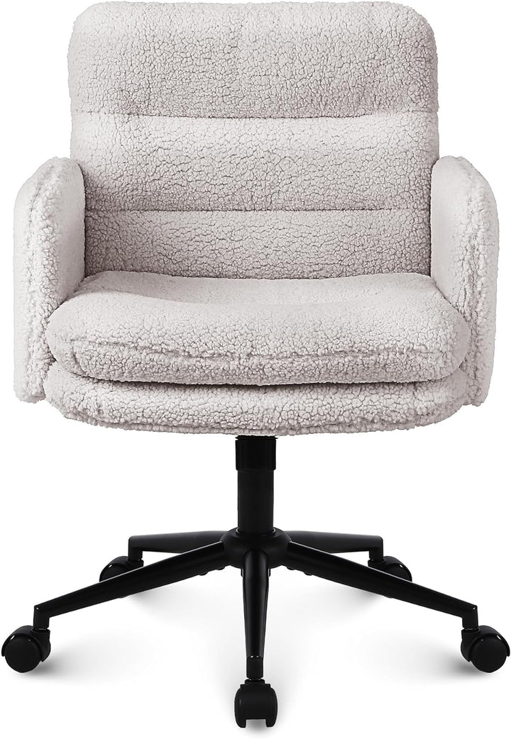 Youhauchair Schreibtischstuhl, Schminktisch Stuhl aus Kunstpelz, Bequemer Drehstuhl Schreibtisch Stu