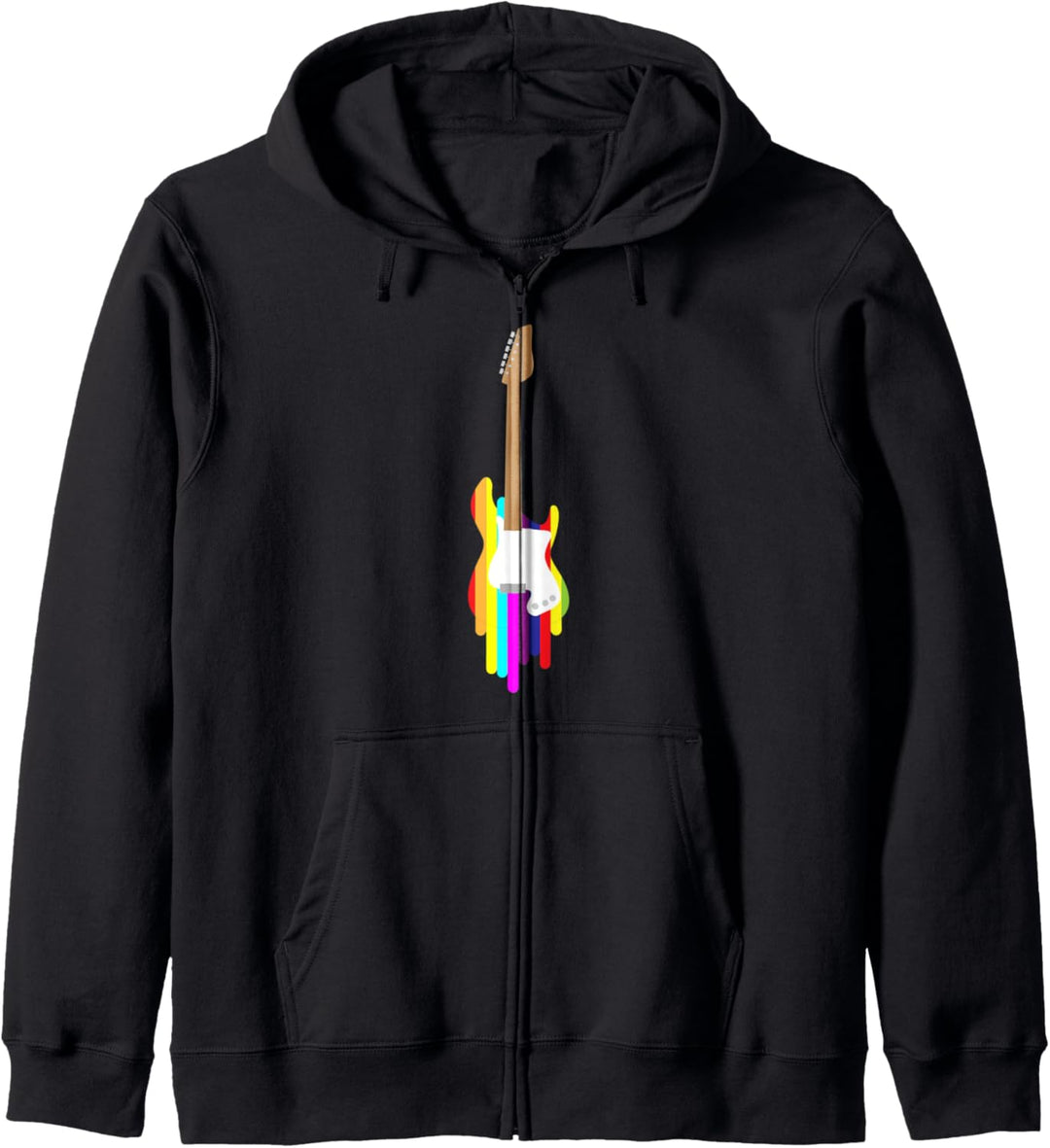 Bunte Gitarre, E-Gitarre, Musiker Kapuzenjacke