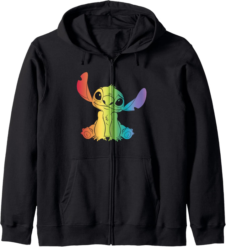 Disney Lilo & Stitch Rainbow Stitch Fill Pride Kapuzenjacke