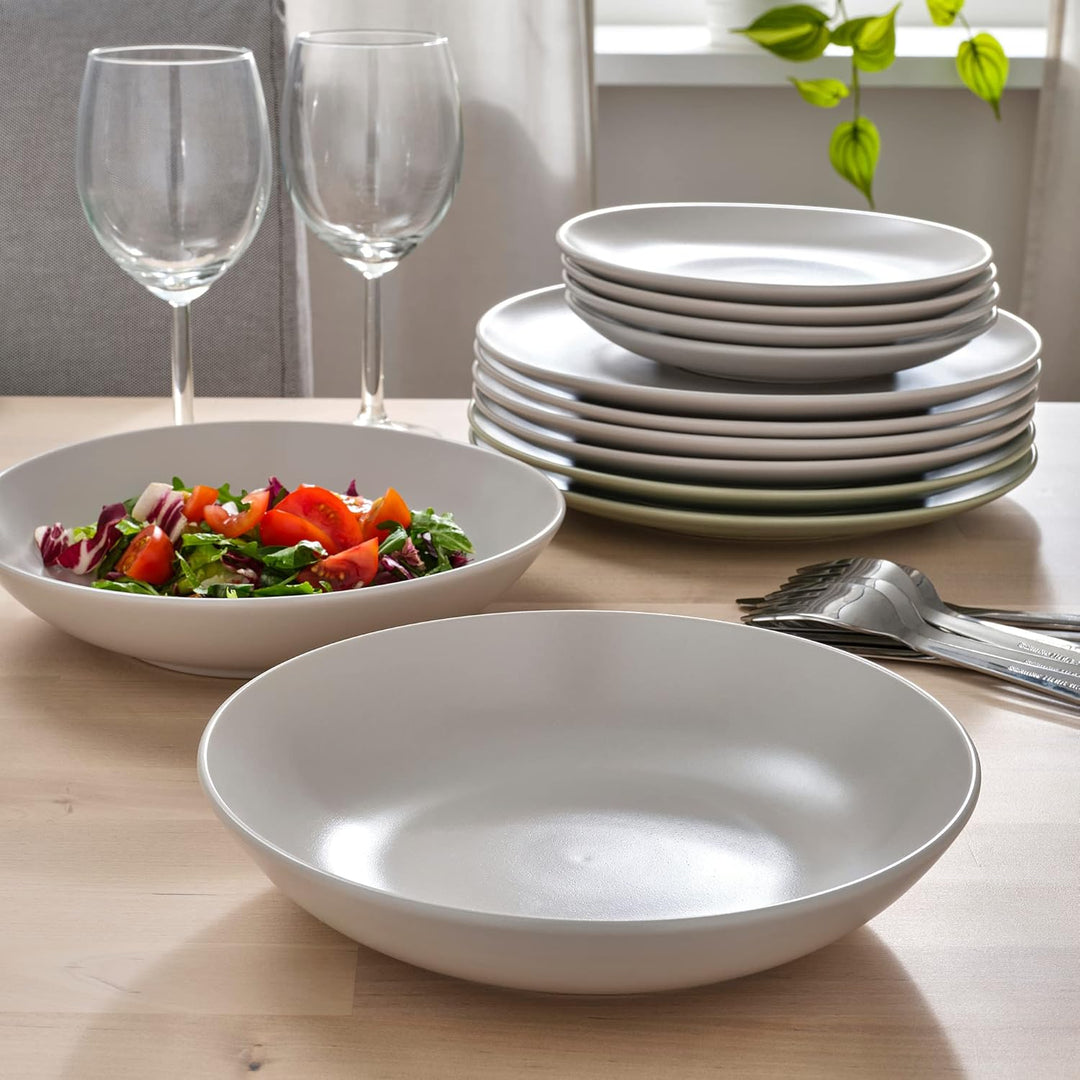 IKEA FÄRGKLAR Tiefer Teller, 23 cm, Matt Hellgrau