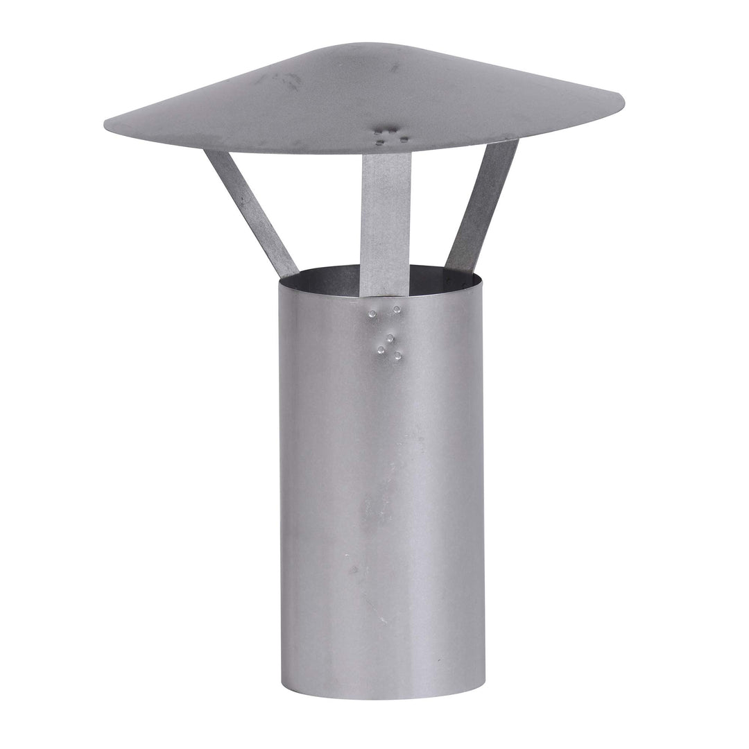 FIREFIX A100/RH Regenhut (verzinkt), Höhe 420 mm, ø 100 mm - für 0,6 mm starke Ofenrohre