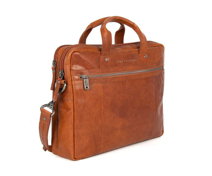 Spikes & Sparrow Bronco R-140 BR 70 Unisex-Erwachsene Henkeltaschen 36x28x9 cm (B x H x T) Braun Bra