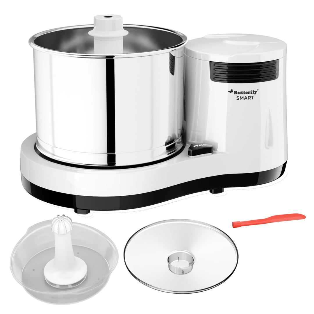Butterfly Smart Nassmühle mit Kokosnuss-Schaber, 2 Liter (indischer Stecker)
