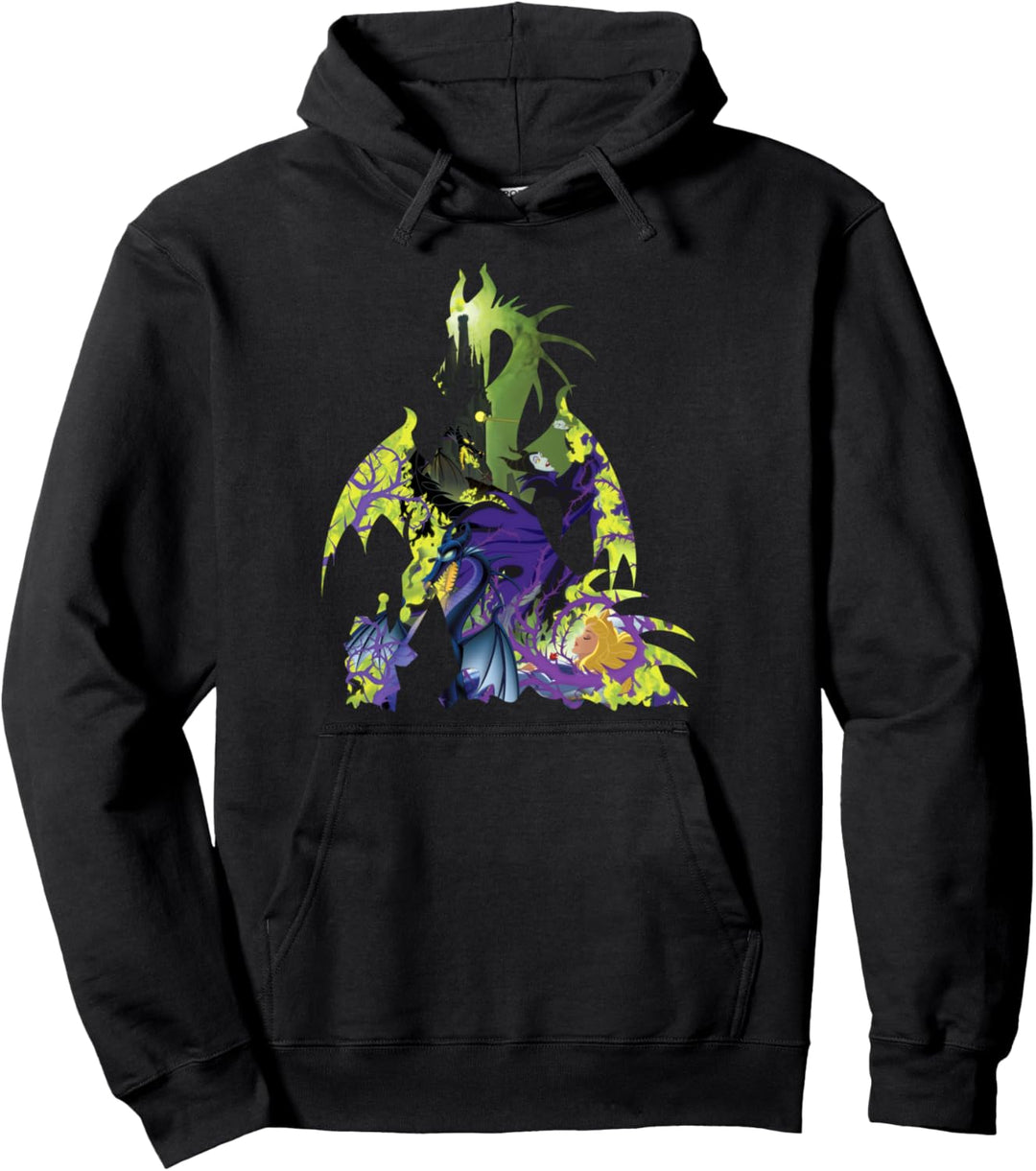 Disney Sleeping Beauty Maleficent Dragon Silhouette Pullover Hoodie