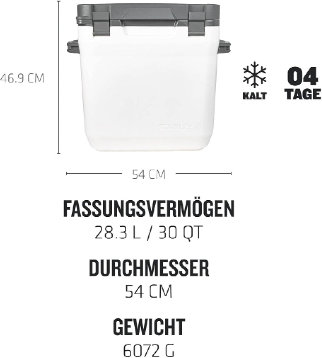 STANLEY Unisex – Erwachsene Adventure Kühlbox 28.3L Polar White, 28.3L Polar White
