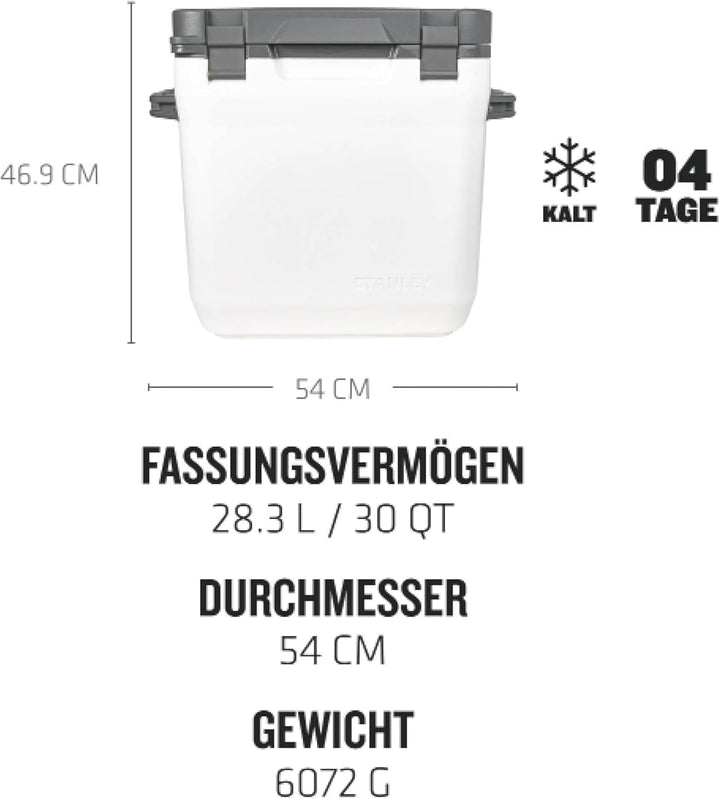STANLEY Unisex – Erwachsene Adventure Kühlbox 28.3L Polar White, 28.3L Polar White